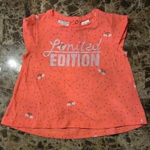 Zara Baby Girl Limited Edition Tee - Coral